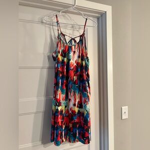 Amazon Red and Blue Halter Sundress